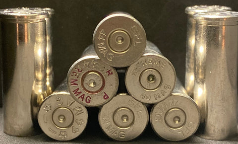 NICKEL PLATED 44 MAGNUM  (25 ct UPS Ground shipping included)