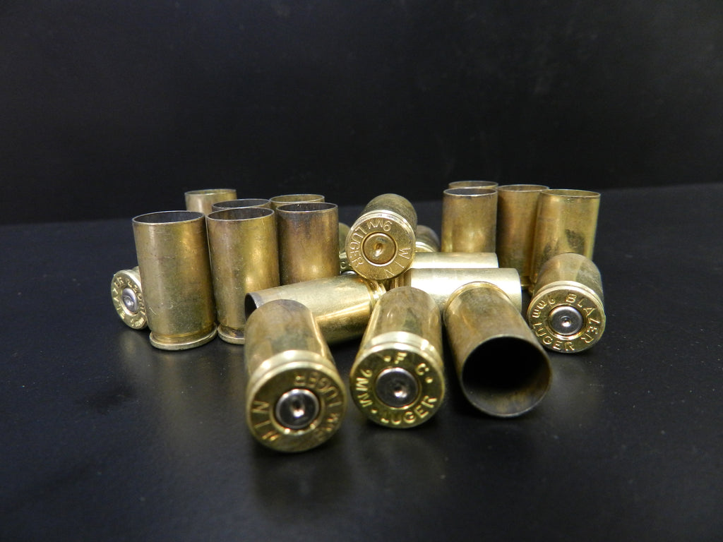 9mm Luger Once Fired Range Brass Mixed Headstamp 250 Count Washed by Once  Fired Brass